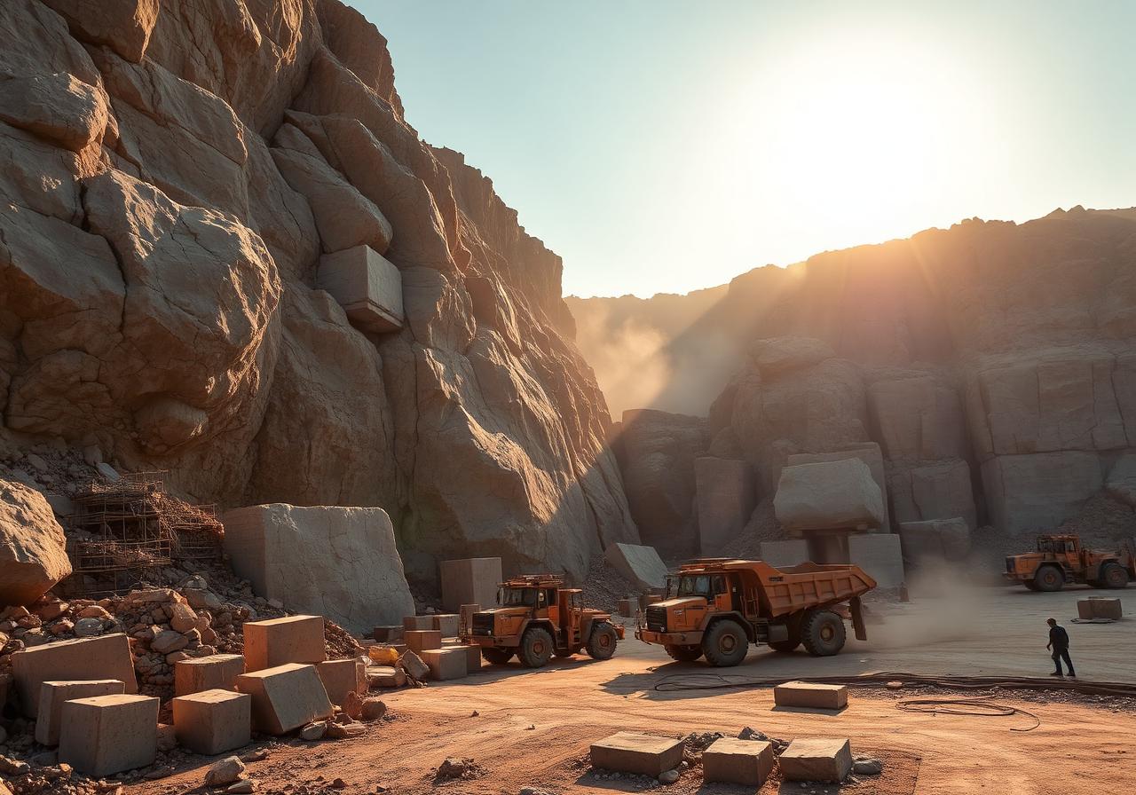 Aravalli granite quarry